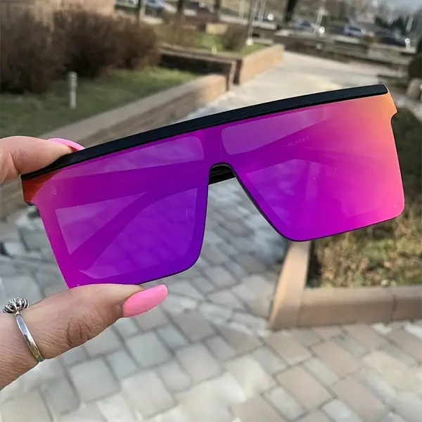 1 PC Oversized Square Fashion Glasses For Women Men, Vintage Big Frame Anti Glare Sun Shades