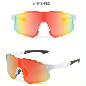 Unisex Youth Sports Sunglasses For Tennis Softball, One-piece UV400 Wraparound Baseball, Cycling, Hiking Shades Outdoors & Indoors