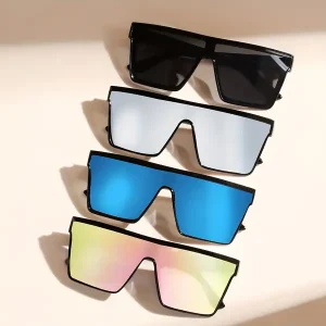 4 Pcs Sporty Rimless Glasses For Women, PC Frame & Lens Sun Shades For Hiking, Casual Style