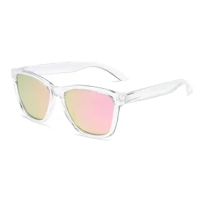 Polarized Fashion Glasses For Women Vintage Classic Colorful Mirrored Transparent Frame