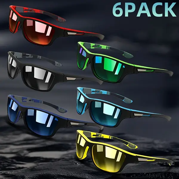 4pcs Fashionable Polarized Fashion Glasses Set, Men's and Women's Outdoor Sports Party Vacation Travel Driving Fishing Cycling Supplies Photography Props