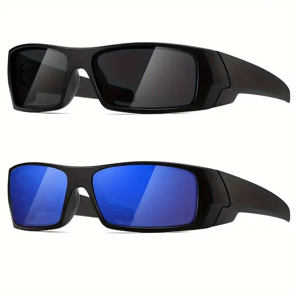 Polarized Sunglasses for Men and Women, Retro Fashion Sports Cycling Sun Glasses with UV Protection 2 PCS